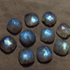 10 mm -10 pcs - Gorgeous Nice Quality AAA Labradorite - Super Sparkle Rose Cut Faceted Cushion -Each Pcs Full Flashy Gorgeous Fire